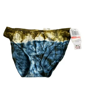 Lucky Brand bathing suit XS bikini bottom blue green tie dye dip swimsuit swim - Picture 1 of 4