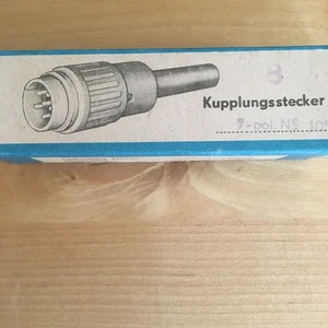 Neumann/Gefell NS105 7 Pin Male Inline Microphone Connector  - Vintage In Box - Picture 1 of 9