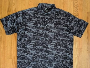 Camisa Polo FootJoy Para Hombre XL Camuflada Geo Estampado Lisle Cuello Automático Golf Verde Rodante - Imagen 1 de 9