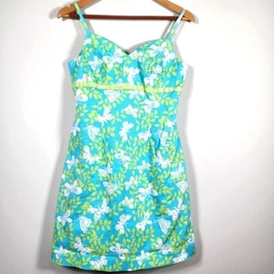 Lilly Pulitzer Vintage Air Show Schmetterling blau gefüttert Kleid Größe 6 - Bild 1 von 5