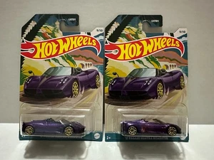 Hot Wheels Convertible Series '17 Pagani Huayra Roadster - Purple - Lot of 2 - Bild 1 von 6