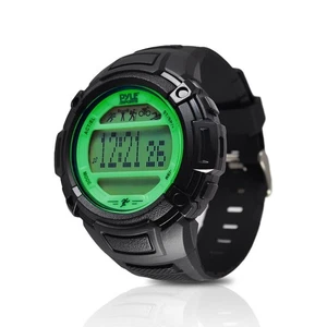 Pyle Wrist Watch with Pedometer Step Counter Stopwatch for Unisex Adults - Picture 1 of 4