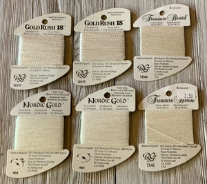 Lot of 6 Needlepoint/Embroidery THREAD RAINBOW GALLERY Nordic , Gold, Treasure - Picture 1 of 4