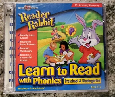 Reader Rabbit Learn to Read Phonics Preschool Kindergarten CD-ROM PC ONE DISC  - Image 1 of 4