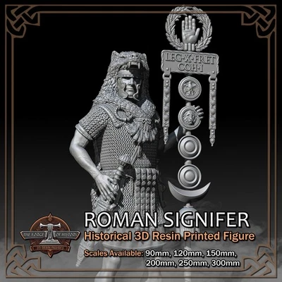 Roman Empire Signifer - Scale 1/18 to 1/6 - 3D Resin Printed Figure Model Kit - Image 1 of 4