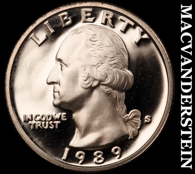 1989-S Washington Quarter-Choice Gem Proof Lustrous No Reserve #KLB3973 - Image 1 of 2