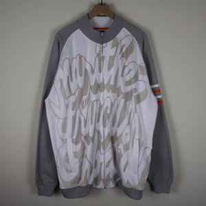 Y2K Le Jean De Marithe Francois Girbaud Spell Out Track Jacket 2XL 28.5x32 - Picture 1 of 24