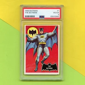 Original 1966 Topps Batman Black Bat Trading Card #1 PSA 4 - Picture 1 of 3