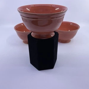 Pottery Barn Cambria Persimmon Cereal / Soup / All Purpose Bowls Set Of 3 - Picture 1 of 10