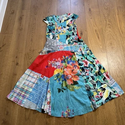 Vestido Johnny Was Patchwork Boho 100% Algodón Xs ☼� Foto 1 de 4