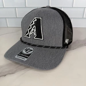 Arizona Diamondbacks Hat Cap Snap Back Mens One Size MLB Baseball Trucker Rope - Picture 1 of 15
