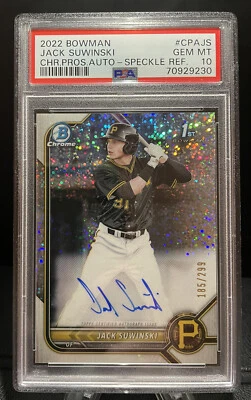 2022 Bowman Chrome 1st Jack Suwinski Speckle Auto  /299  PSA 10 🔥 GEM MINT - Image 1 of 2