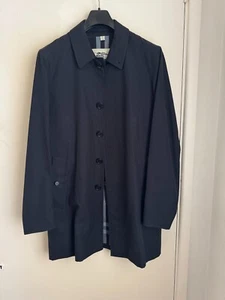 Burberry Gabardine Car Coat - Men's Navy - Foto 1 di 13