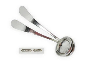 Antique Vintage Indonesian Solid 800 Silver Pair of Sauce Ladles Yogya Sterling - Bild 1 von 9