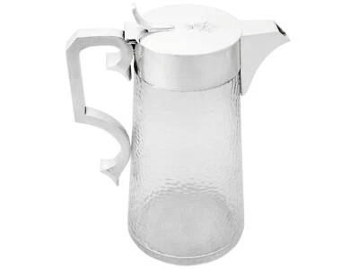 Антикварный австро-венгерский кувшин для лимонада/воды из хрусталя и серебра - Изображение 1 из 4