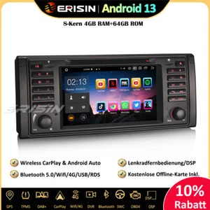 Android 13 Autoradio GPS für BMW 5er E39 X5 E53 M5 DAB+CarPlay SWC DVD RDS 64GB - Bild 1 von 17