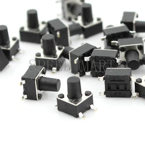 500 x Interruttore Micro Momentaneo Tattile Touch Pulsante 4 Pin SMT SMD 4,5x4,5x6mm - Foto 1 di 1