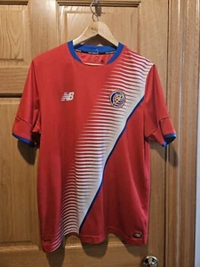 COSTA RICA NATIONAL TEAM 2016/2017 HOME FOOTBALL SHIRT JERSEY NEW BALANCE LARGE - Picture 1 of 3
