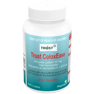 TRUST ColoxEase 200 Tablets Constipation Relief (Coloxyl with Senna Generic) - Picture 1 of 1