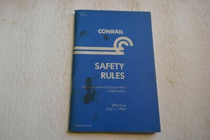 Vintage 1968 Conrail Railroad CR Safety Rules Train Transportation Employees - Picture 1 of 3