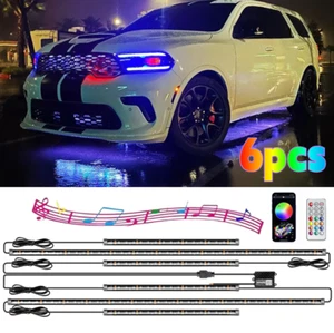 6x RGB Underglow Light Strip Chasing Light APP Control For Dodge Durango SRT RT - Picture 1 of 14