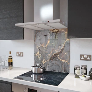 Glass Splashbacks Liquid Grey Glass and Accessories - Made By Premier Range - Picture 1 of 6