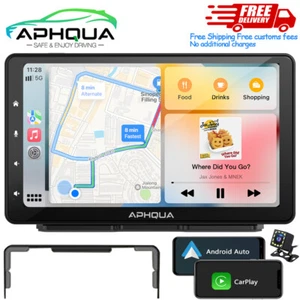 Aphqua Newest 7In LED Touchscreen Car Stereo Wireless Apple Carplay Android Auto - Picture 1 of 10
