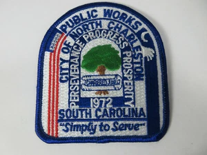 vintage 1972 City North Charleston South Caroline Dept. Public Works patch - Picture 1 of 2