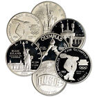 FIVE (5) US Silver $1 Commemorative Coins in Capules .7734 oz Random Date