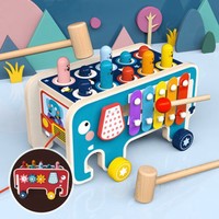 Buntes HöLzernes Schlag ein Maulwurf Spiel FrüHes Lern Spielzeug Kinder Mus V8U2