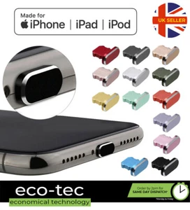 Metall Ladeanschluss Anti-Staub Abdeckung Stecker für iPhone 14 13 12 11 SE XR XS 8 7 6 5 - Bild 1 von 20