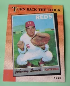 Topps 1990 Johnny Bench retrocede el reloj #664 - rojos Cincinnati - Imagen 1 de 2