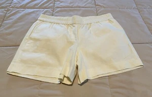J. Crew Shorts cremefarben Baumwolle elastische Taille Frühling Sommer Größe 14 - Bild 1 von 9