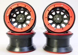 2,2 LKW Felgen Räder Rock CRAWLER Beadlock Wheels - 4er Set - ROT - Bild 1 von 17