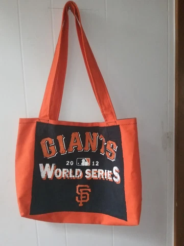 HANDMADE SAN FRANCISCO GIANTS 2012 WORLD SERIES TOTE BAG BLACK AND ORANGE Cover