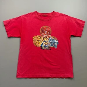 Vintage Yugioh Shirt Boys Large Red Egyptian Gods Slifer Obelisk Ra Yami Yugi - Picture 1 of 12