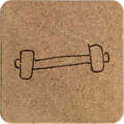 'Dumbbell' Square Cork Trivet / Pot Stand (Tr00019027)