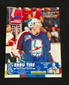 D.J. Smith signiertes Windsor Spitfires Spielprogramm DJ Denis Ottawa Senators - Bild 1 von 1