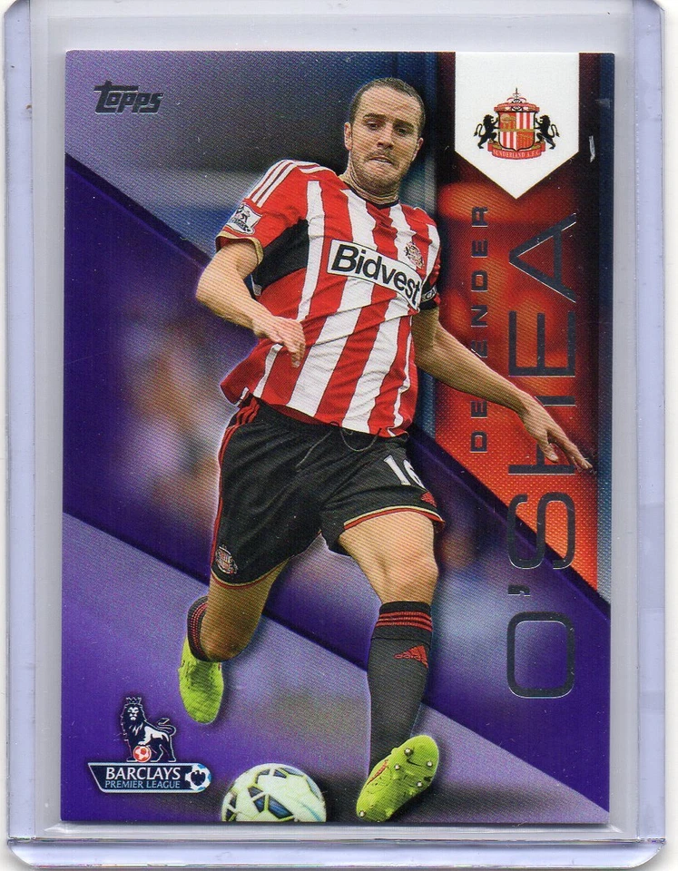 JOHN O'SHEA Sunderland 2014 Topps Premier Gold #117 Purple Parallel /50 SP - Image 1 of 1