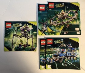 Lego Alien MANUALS ONLY 7065 Alien Mothership 7066 Earth Defense 7051 Tripod Inv