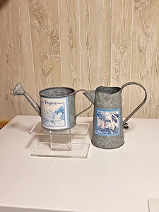 Aluminum Decorative Watering Cans Set of 2 - Picture 1 of 5