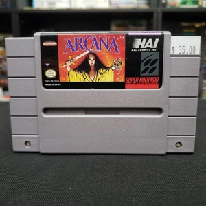 Arcana (Super Nintendo SNES, 1992) Authentic Cartridge Only - TESTED - Picture 1 of 4