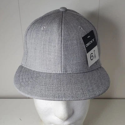 Шляпа DEKY RP1 мужская 6 7/8 вересковый серый акриловая шерсть плоский козырек бейсбольная кепка крышка - Изображение 1 из 4