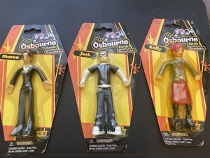 The Osbournes Bendy Figure Set Sharon Kelly Jack 2002 Fun 4 All - Picture 1 of 2