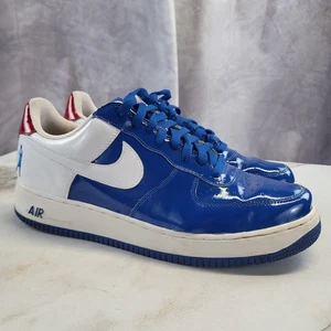 05 Nike Air Force 1 SHEED Patent Royal Blue/Red Size 11.5 - Picture 1 of 18