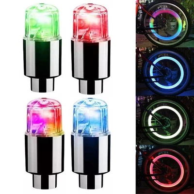 4Pcs LED Tire Valve Lights for Cars Motorcycles Bikes Neon Illumination - Image 1 of 4