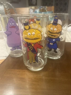 Vintage 1970’s McDonald’s Collector Series Glasses Drinkware Set of 4 - Image 1 of 3