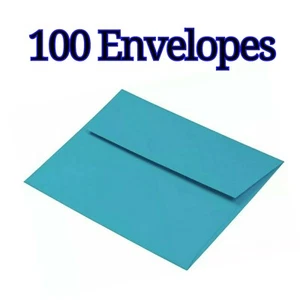 100 - JAM A6 Bright Blue Envelopes for Invitations Announcements Gum Closure NEW - Picture 1 of 5