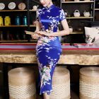Dress Qipao Vintage Women's Cheongsam Chinese Style Cocktail Crane Print