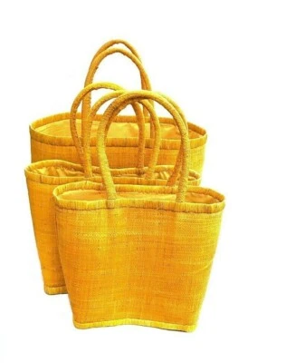 Handmade Raffia Tote Bag - 2 Colour Choices - 3 Sizes - Image 1 of 4